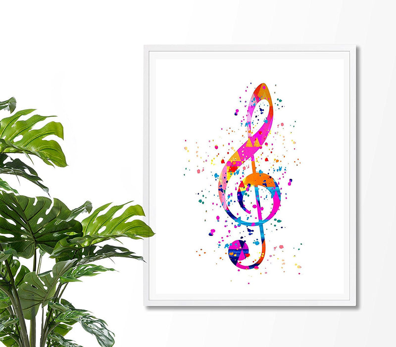 Treble Clef Art Print - -Unframed - Zuzi's