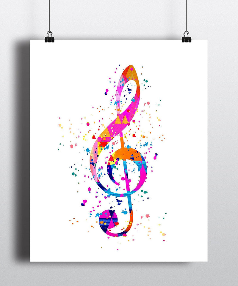 Treble Clef Art Print - -Unframed - Zuzi's