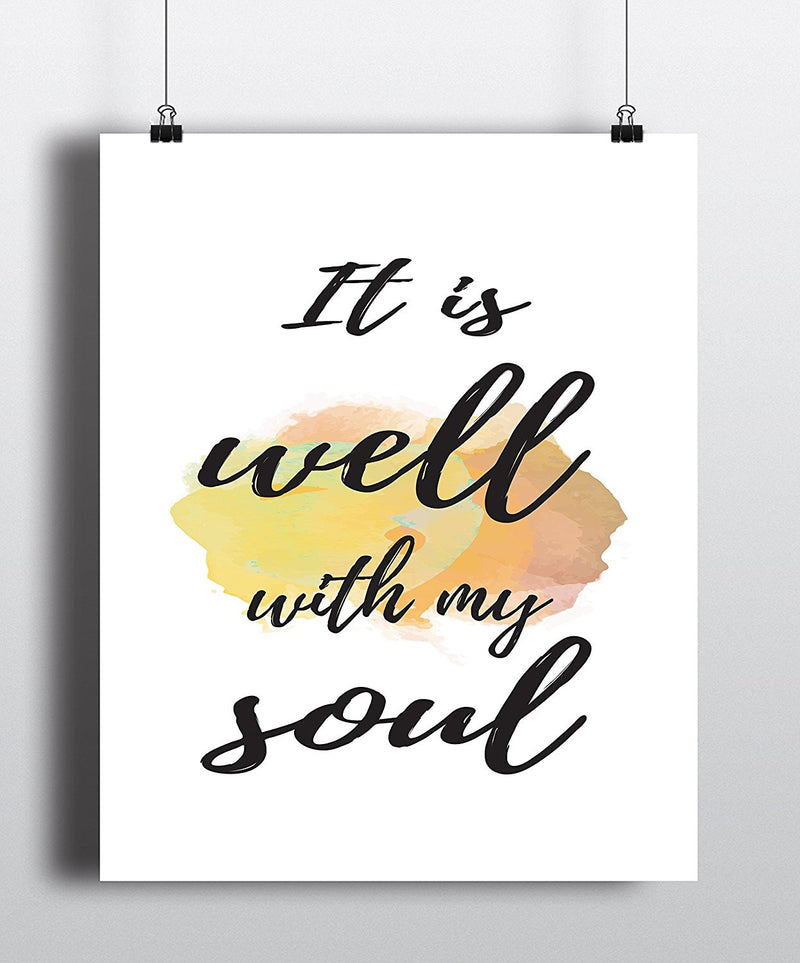 It is well with my soul Quote Art Print - Unframed - Zuzi's