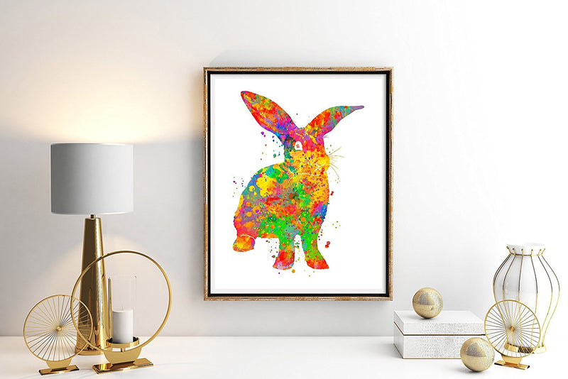 Bunny Rabbit Watercolor Art Print - Unframed - Zuzi's