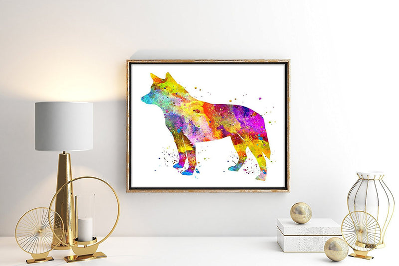 Australian Cattle Dog Watercolor Art Print - Unframed - Zuzi's