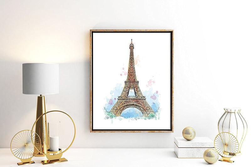 Eiffel Tower Watercolor Art Print - Unframed - Zuzi's