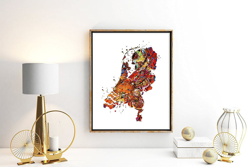 Netherlands Map Art Print -Unframed - Zuzi's
