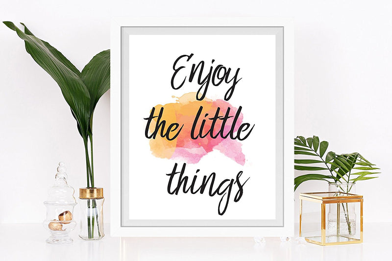 Enjoy The Little Things Quote Art Print - Unframed - Zuzi's