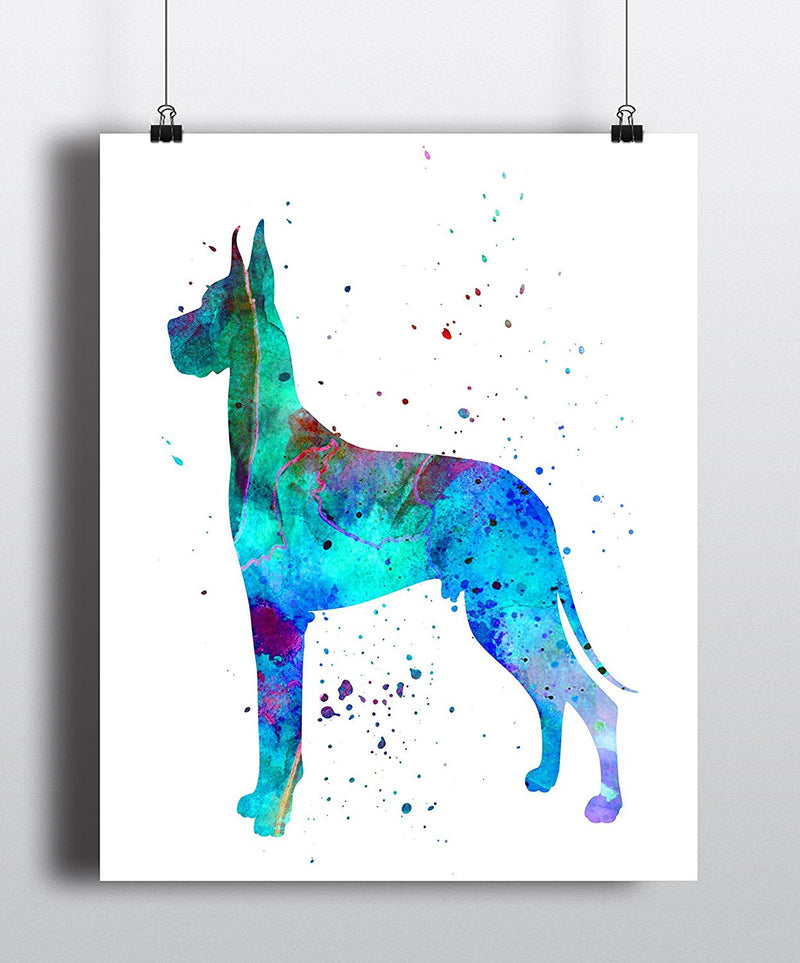 Great Dane Watercolor Art Print - Unframed - Zuzi's