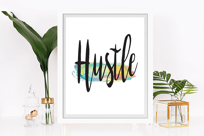 Hustle Watercolor Art Print - Unframed - Zuzi's