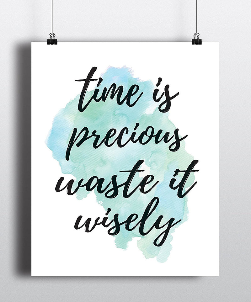 Time is precious Quote Art Print - Unframed - Zuzi's