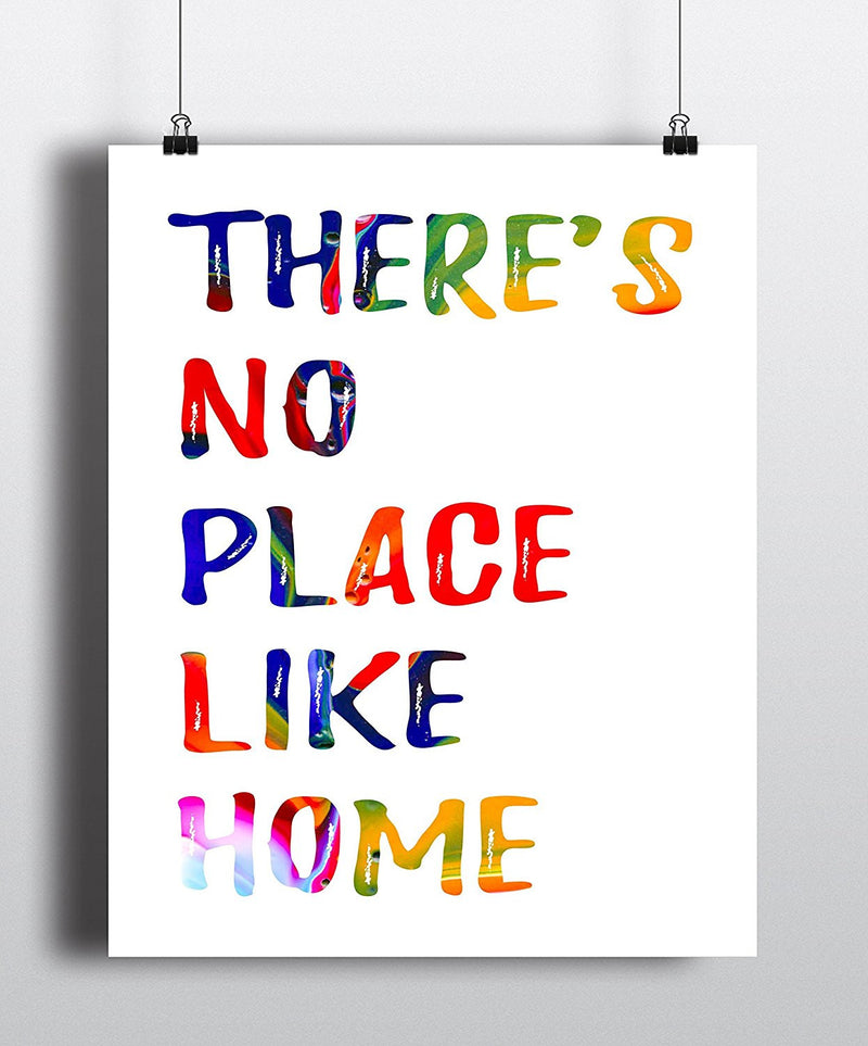 There is no place like home Quote Art Print - Unframed - Zuzi's
