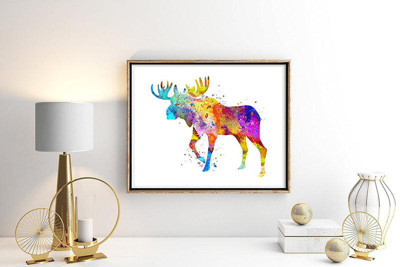 Moose Watercolor Art Print - Unframed - Zuzi's