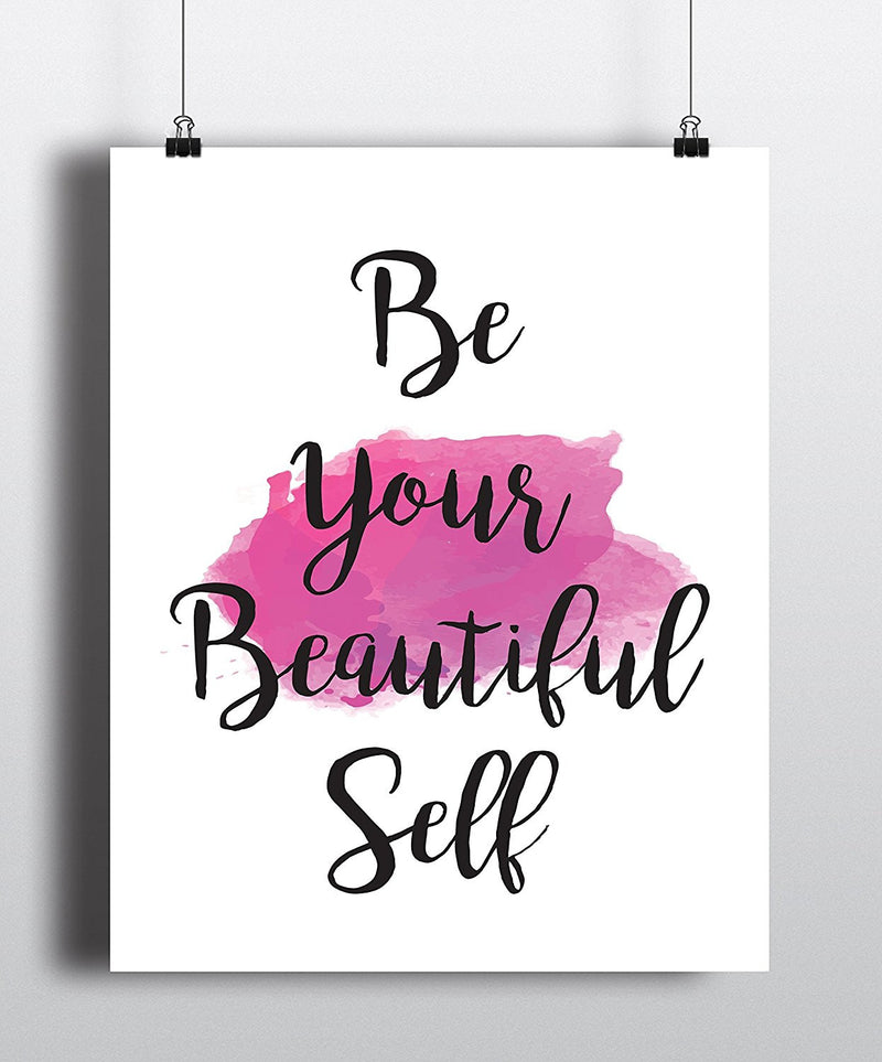 Be Your Beautiful Self Quote Art Print - Unframed - Zuzi's