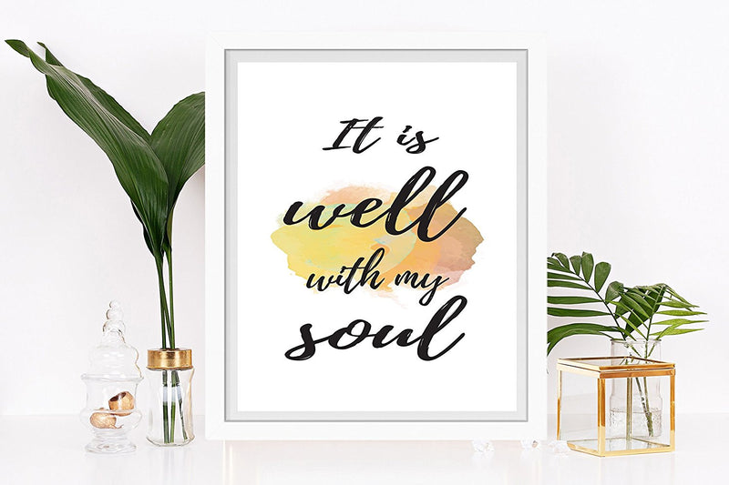 It is well with my soul Quote Art Print - Unframed - Zuzi's