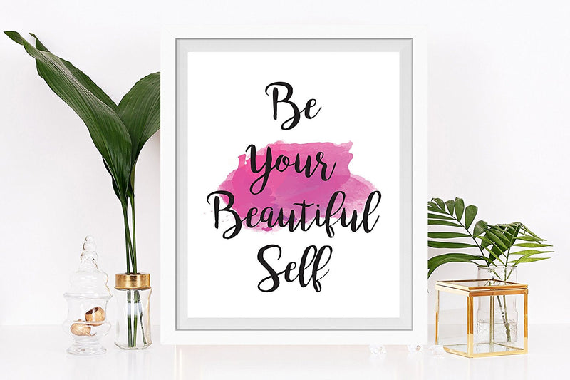 Be Your Beautiful Self Quote Art Print - Unframed - Zuzi's