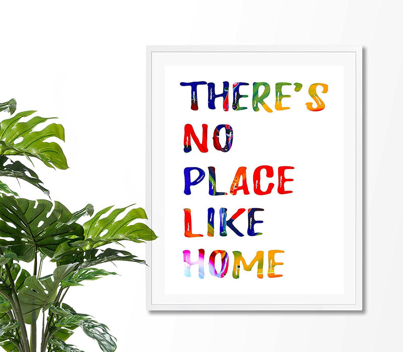 There is no place like home Quote Art Print - Unframed - Zuzi's