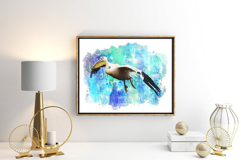 Pelican Bird Watercolor Art Print - Unframed - Zuzi's