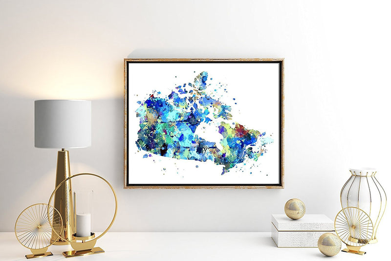 Canada Map Art Print - Unframed - Zuzi's