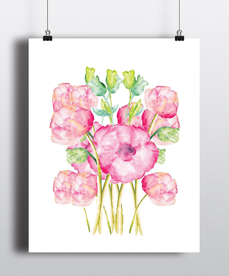 Flowers Watercolor Art Print - Unframed - Zuzi's