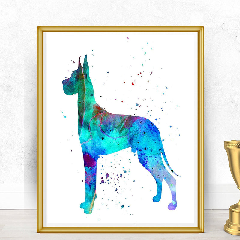 Great Dane Watercolor Art Print - Unframed - Zuzi's