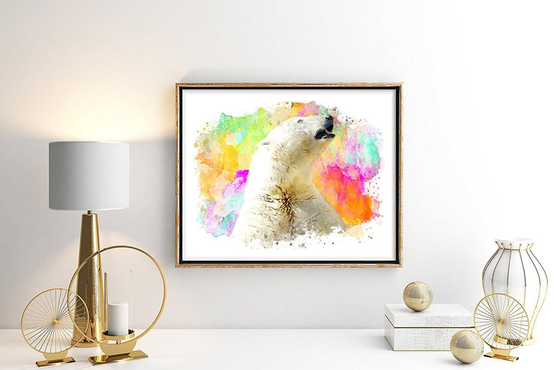 Polar Bear Watercolor Art Print - Unframed - Zuzi's
