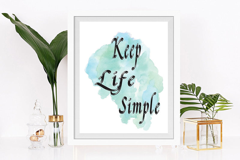 Keep Life Simple Quote Art Print - Unframed - Zuzi's