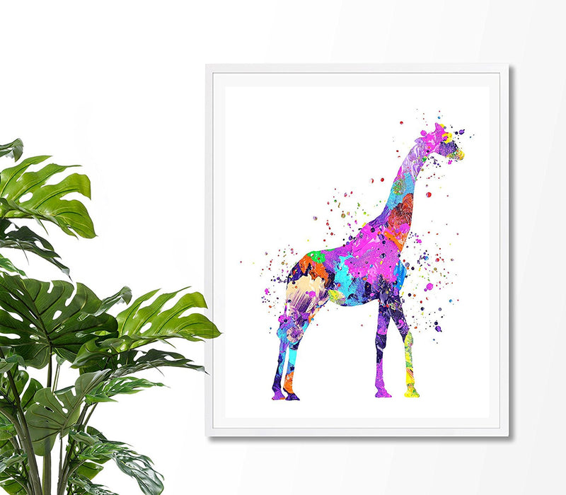 Giraffe Watercolor Art Print - Unframed - Zuzi's