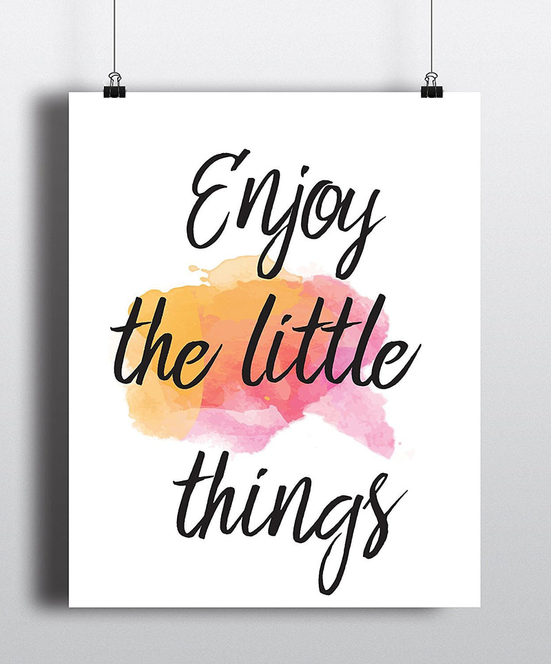 Enjoy The Little Things Quote Art Print - Unframed - Zuzi's