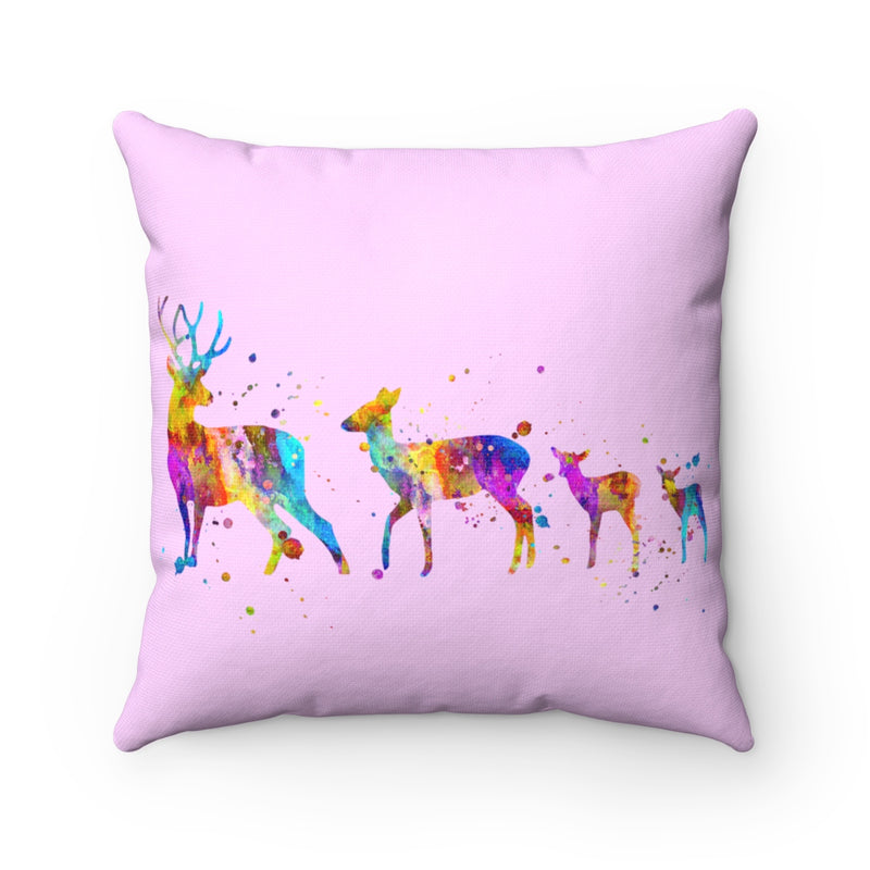 Watercolor Deers Square Pillow - Zuzi's