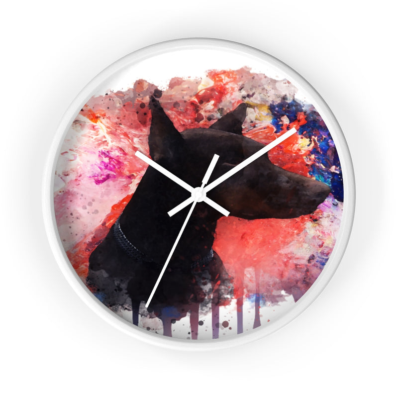 Watercolor Doberman Wall Clock - Zuzi's