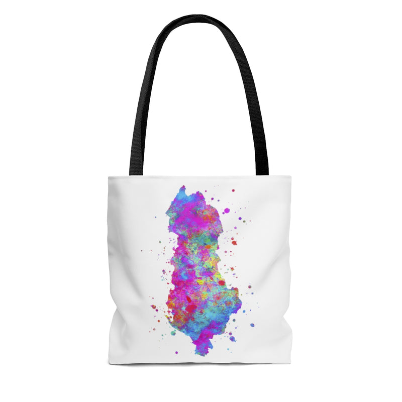 Watercolor Albania  Map Tote Bag - Zuzi's