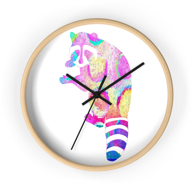 Watercolor Raccoon Wall Clock - Zuzi's