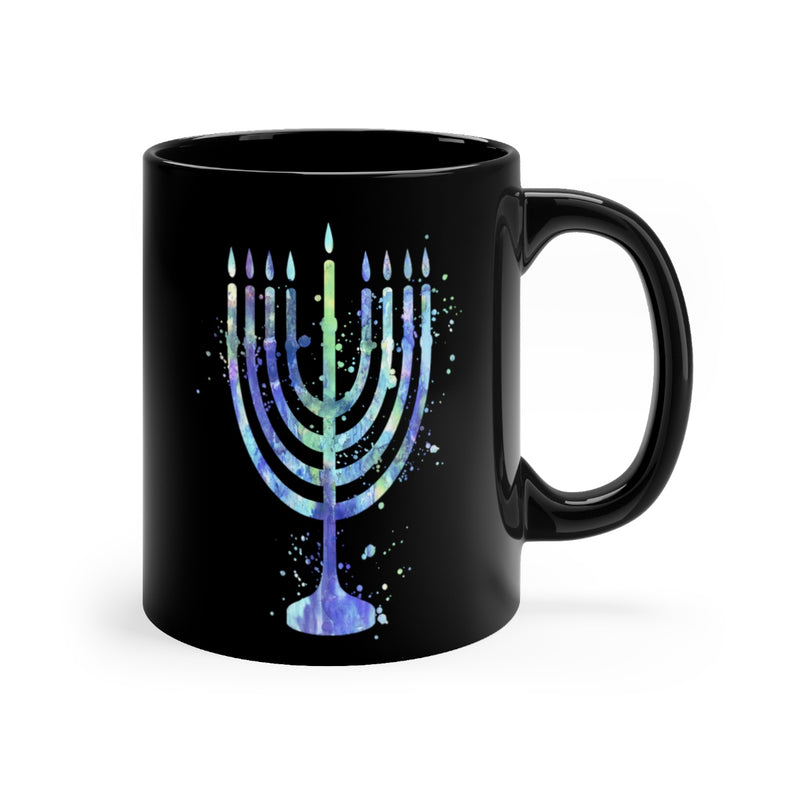 Menorah Black Mug 11oz - Zuzi's