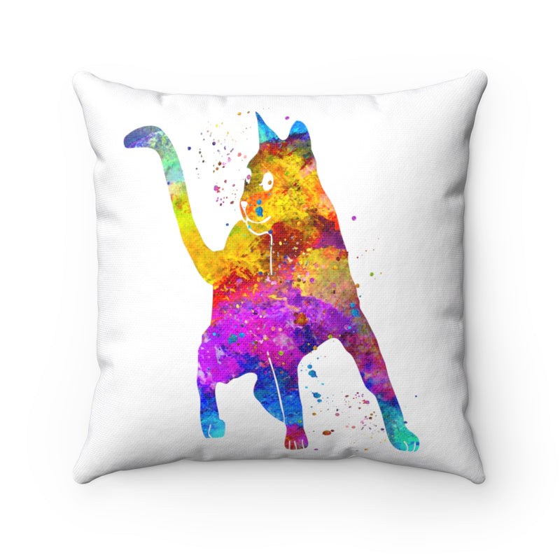 Abstract Cat Square Pillow - Zuzi's