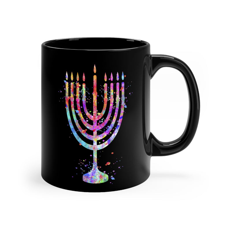 Menorah Black Mug 11oz - Zuzi's