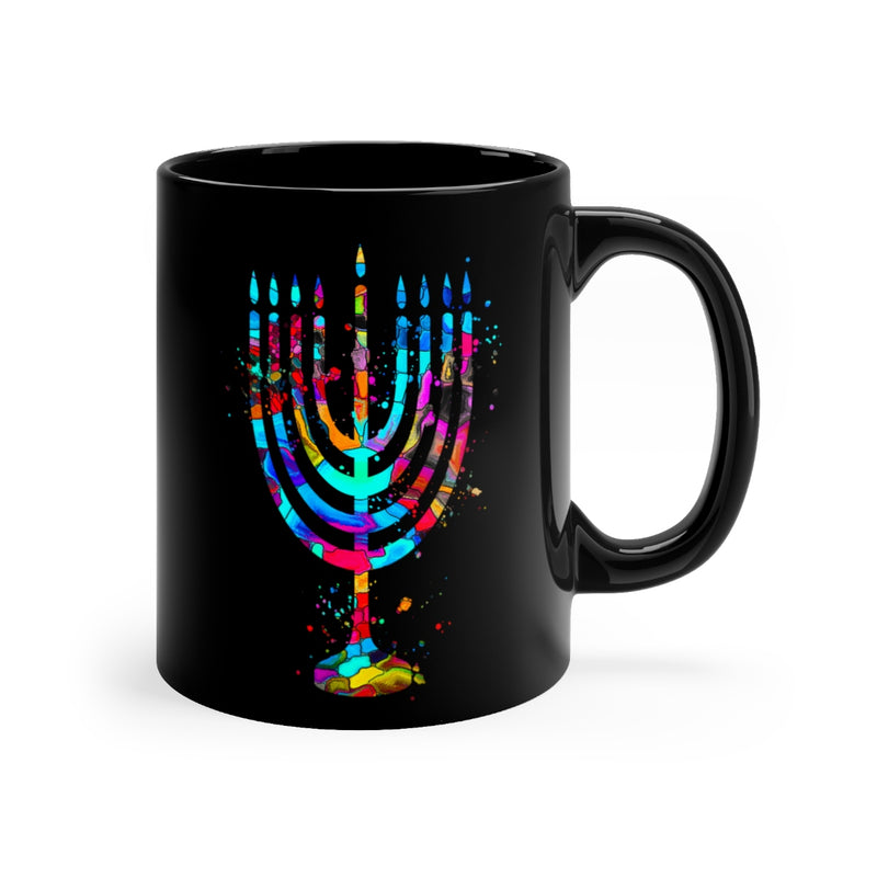 Menorah Black Mug 11oz - Zuzi's