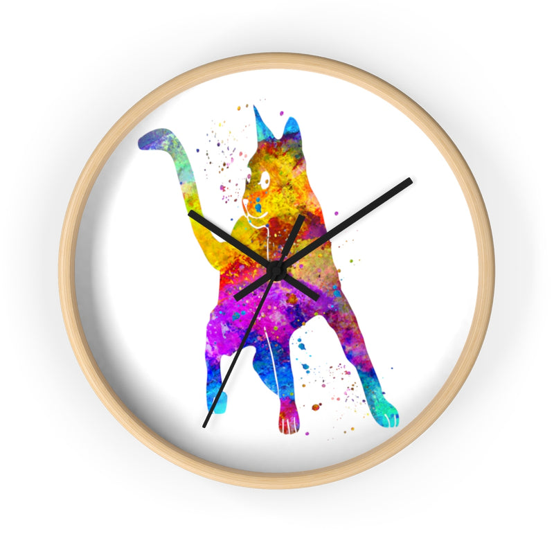 Watercolor Cat Wall Clock - Zuzi's