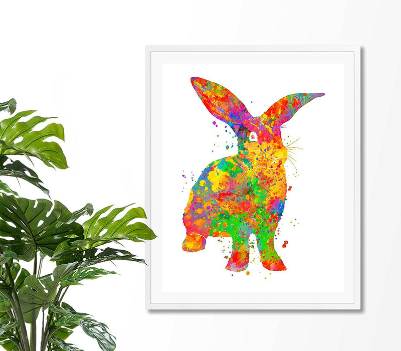 Bunny Rabbit Watercolor Art Print - Unframed - Zuzi's