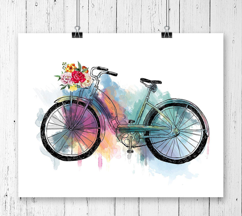 Bicycle Watercolor Art Print - Unframed - Zuzi's