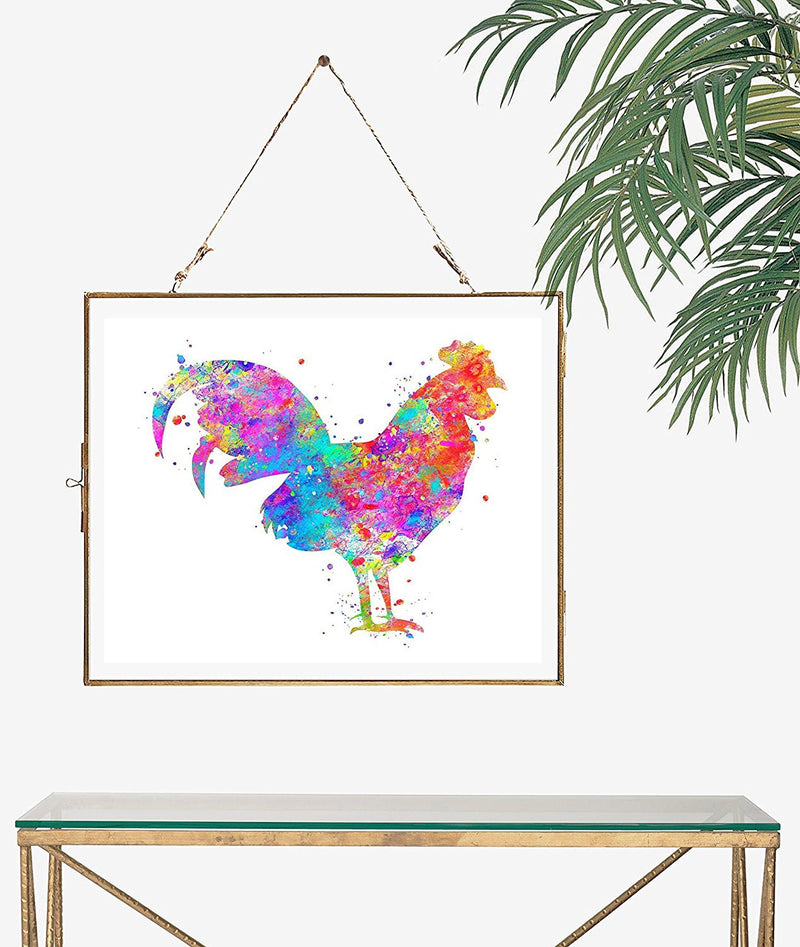 Rooster Watercolor Art Print - Unframed - Zuzi's