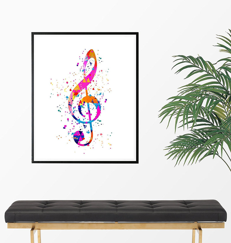 Treble Clef Art Print - -Unframed - Zuzi's