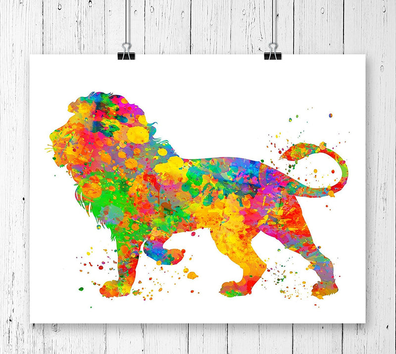 Lion Watercolor Art Print - Unframed - Zuzi's