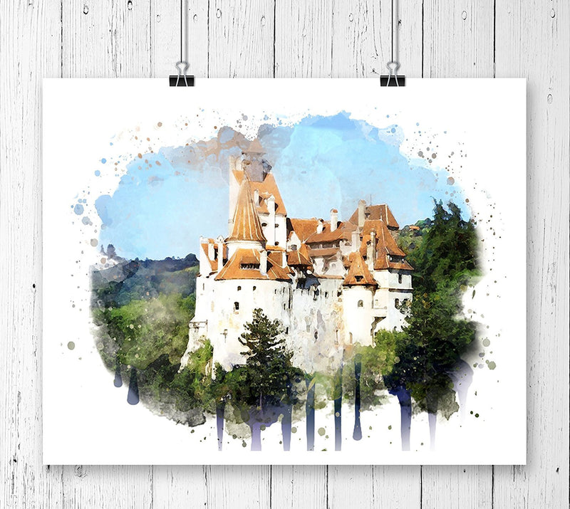 Dracula Castle Watercolor Art Print - Unframed - Zuzi's