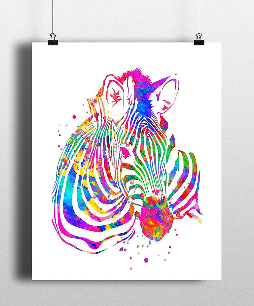 Zebra Watercolor Art Print - Unframed - Zuzi's