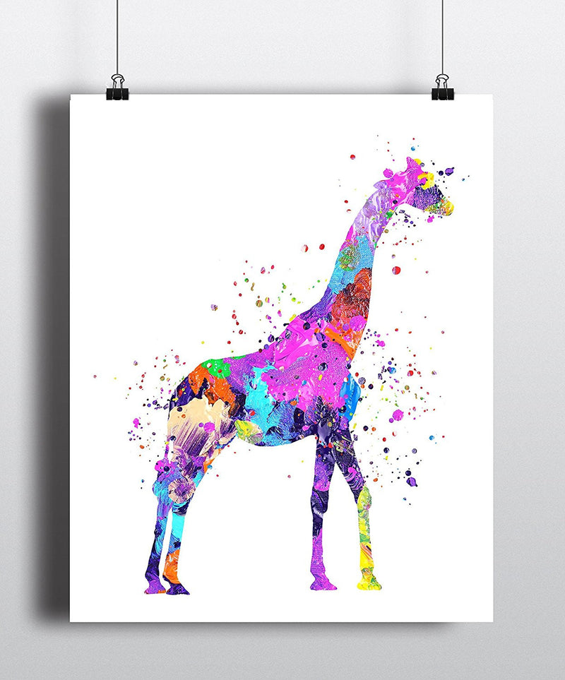 Giraffe Watercolor Art Print - Unframed - Zuzi's