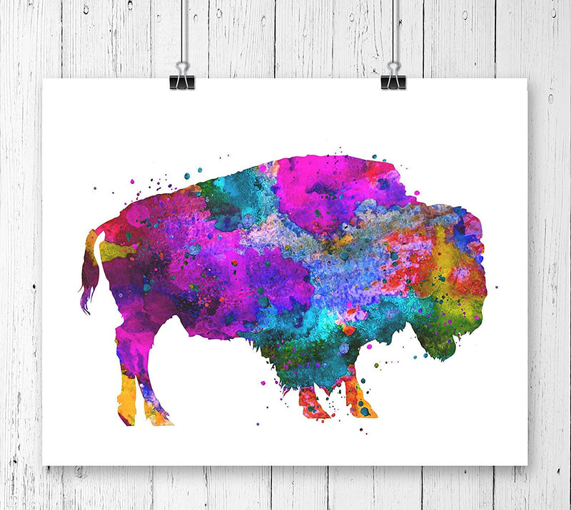 Buffalo Watercolor Art Print - Unframed - Zuzi's