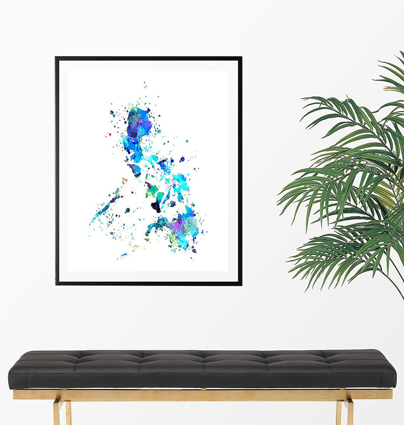 Philippines Map Art Print - Unframed - Zuzi's