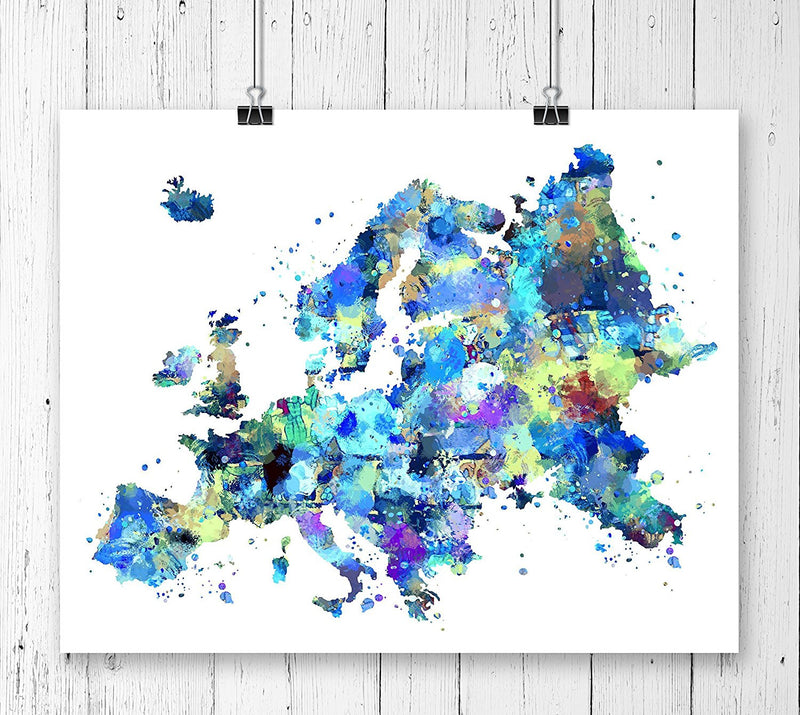 Europe Map Art Print - Unframed - Zuzi's