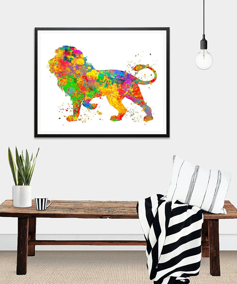 Lion Watercolor Art Print - Unframed - Zuzi's