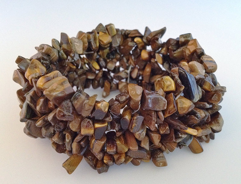 Natural Chip Tiger's Eye Stretch Bracelet - Zuzi's