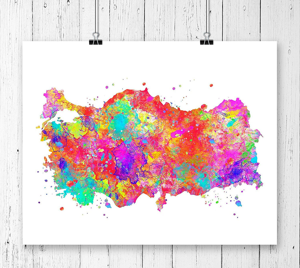 Turkey Map Art Print - Unframed - Zuzi's