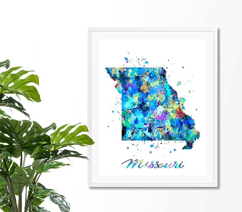 Missouri Map Art Print - Unframed - Zuzi's