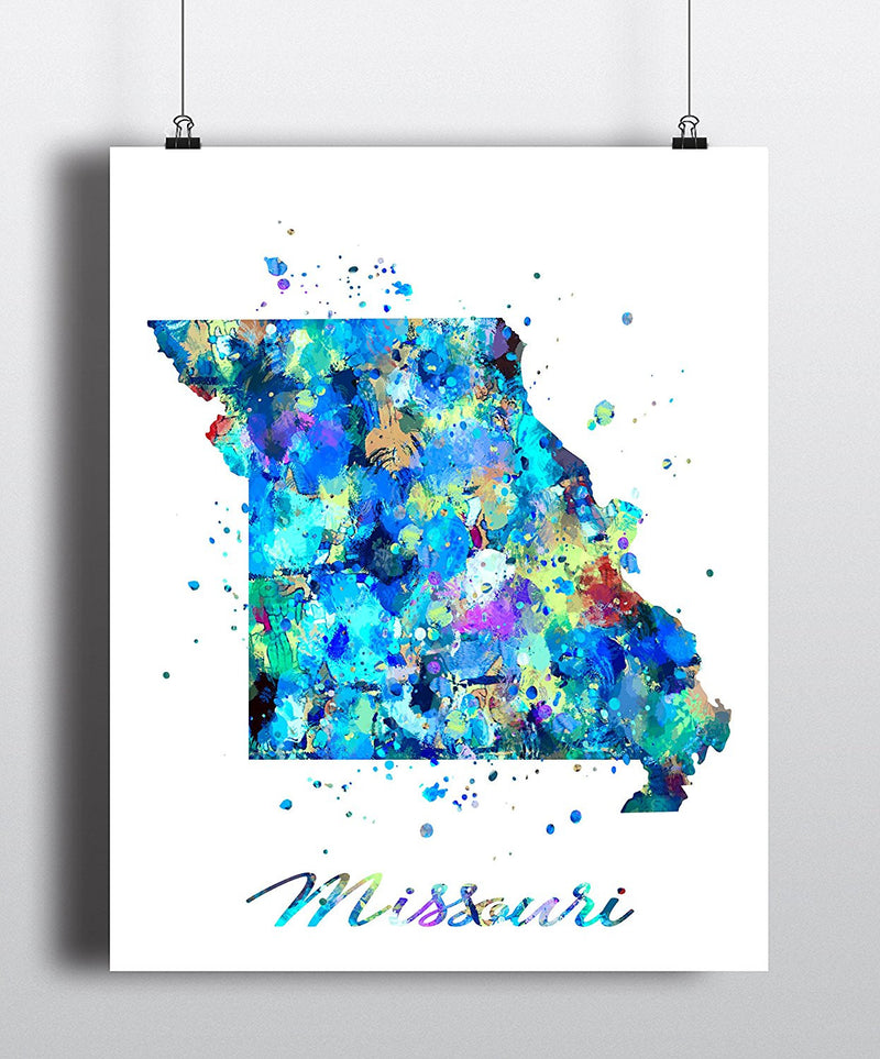 Missouri Map Art Print - Unframed - Zuzi's